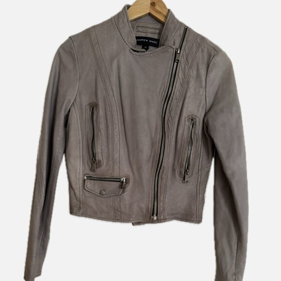 Andrew Marc Jackets & Blazers - Andrew Marc | Gray Lambskin Leather Jacket - Size:XS